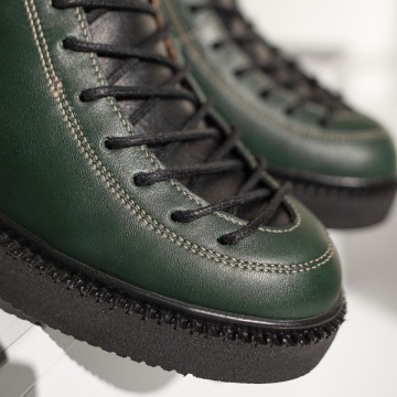 Pantofi casual dama verzi cu siret din Piele naturala MOD03549, 4, modlet.ro