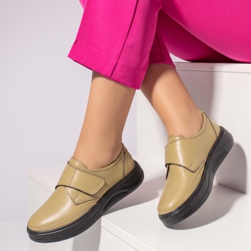 Reduceri pantofi casual dama, Pantofi casual dama verzi din Piele naturala cu scai MOD10462, modlet.ro