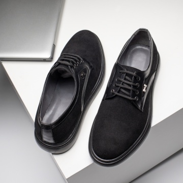 Pantofi casual negri suede barbati cu siret MOD11687, 4, modlet.ro