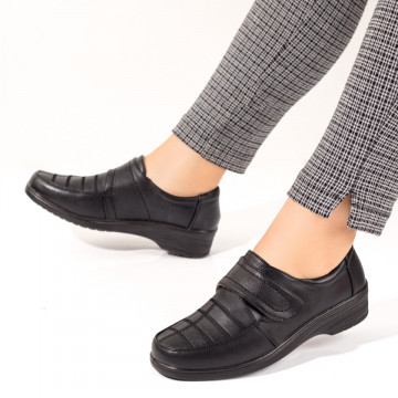 Pantofi dama casual negri cu inchidere cu scai MOD10315, 3, modlet.ro