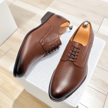 Pantofi eleganti barbati maro din Piele naturala MOD10562, 4, modlet.ro