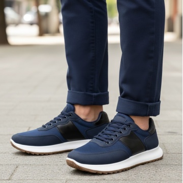 Pantofi sport barbati cu siret albastri MOD14204