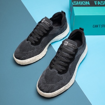 Pantofi sport barbati din material textil cu siret negri MOD13454, 3, modlet.ro