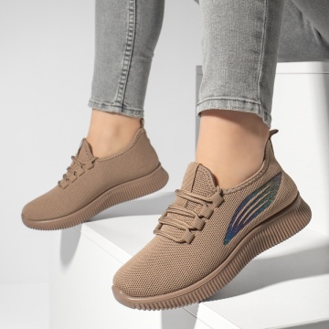 Pantofi sport dama cu siret khaki ZEF13186, 2, zeforia.ro