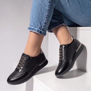 Pantofi sport dama cu siret negri ANA78, 2, modlet.ro