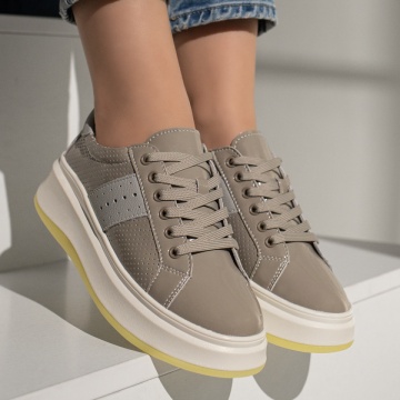 Pantofi sport dama gri din Piele naturala MOD11707, 2, modlet.ro