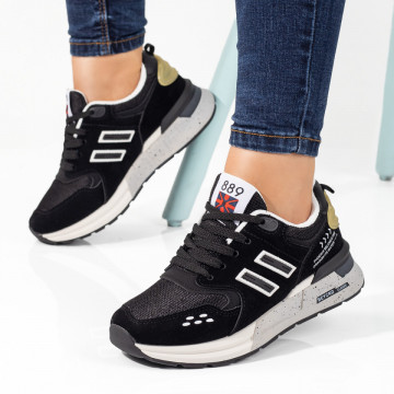 Pantofi sport dama negri MOD09813, 3, modlet.ro