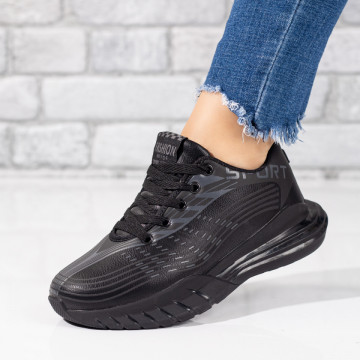 Pantofi sport negri unisex cu siret MOD06746, 1, modlet.ro