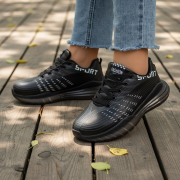 Pantofi sport negru cu alb unisex cu siret MOD06743, 3, modlet.ro