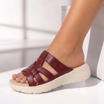 Papuci casual cu platforma visinii EVA83