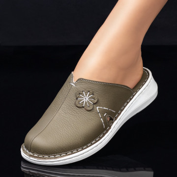 Saboti dama khaki din Piele naturala MOD08297, 1, modlet.ro
