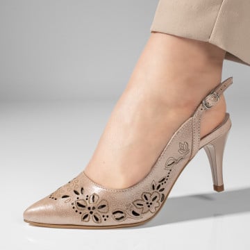 Sandale cu toc dama roz din Piele Naturala MOD11305, 1, modlet.ro
