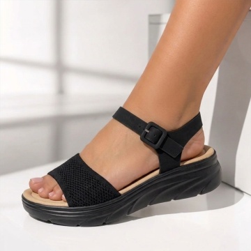 Sandale dama cu platforma negre IRIS1