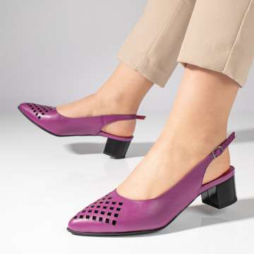 Sandale dama cu toc gros mov din Piele Naturala MOD11304, 1, modlet.ro