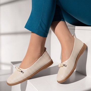 Balerini si Mocasini Dama, Balerini dama bej IRIS47, modlet.ro
