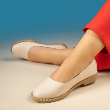 Balerini si Mocasini Dama, Balerini dama bej MOD03589, modlet.ro