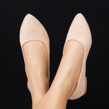 Balerini dama bej suede MOD08282, 2, modlet.ro