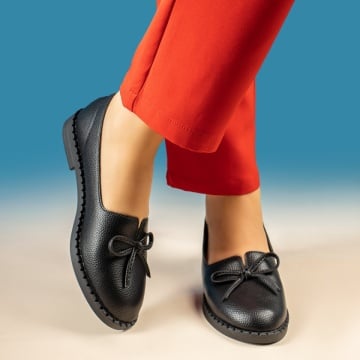 Balerini si Mocasini Dama, Balerini dama cu fundita negri MOD13099, modlet.ro