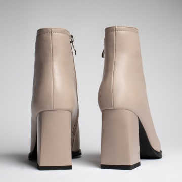 Botine dama cu toc gros si strasuri nude MOD12380, 2, modlet.ro