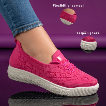 Espadrile dama cu siret roz inchis MOD11172, 3, modlet.ro