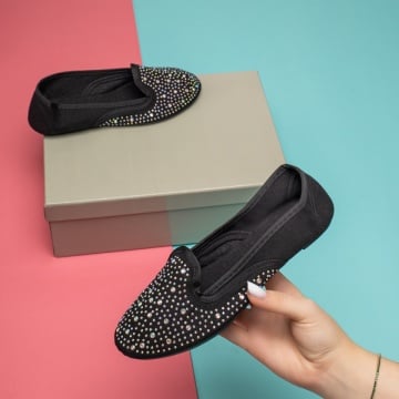 Espadrile dama cu strasuri aplicate negre ZEF11812, 2, zeforia.ro