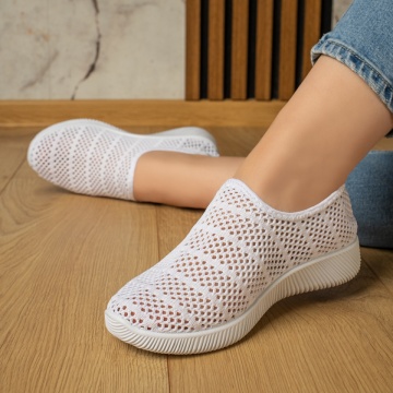 Espadrile sport dama cu perforatii albe MOD13061, 2, modlet.ro
