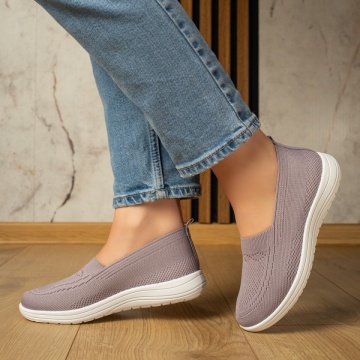 Espadrile sport dama cu talpa joasa si perforatii mov MOD13056, 2, modlet.ro