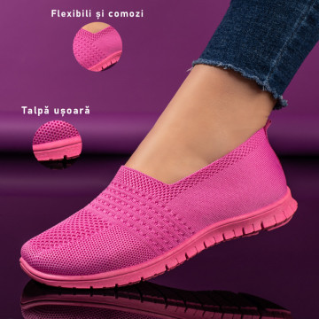 Espadrile sport dama din material textil roz ZEF09085, 3, zeforia.ro