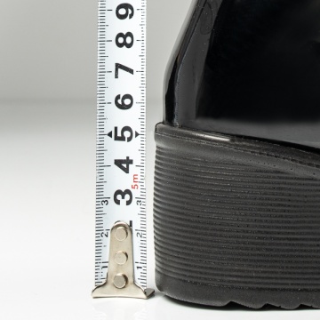 Ghete dama cu platforma si accesoriu decorativ negre MOD14178, 4, modlet.ro