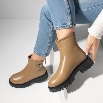 Ghete dama cu talpa groasa khaki MOD12400, 2, modlet.ro