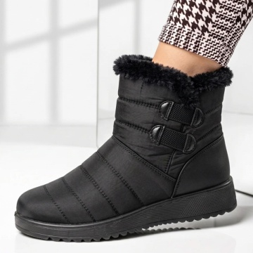Ghete dama din fas cu fermoar negre IOANA17