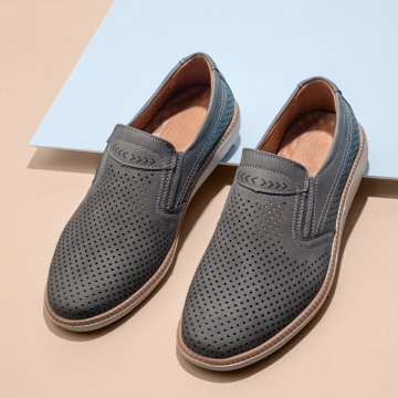 Pantofi casual barbati cu perforatii gri ZEF13553, 2, zeforia.ro
