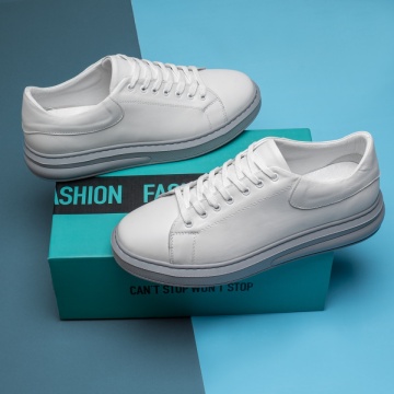Pantofi casual barbati cu siret albi din Piele naturala MOD13120, 2, modlet.ro