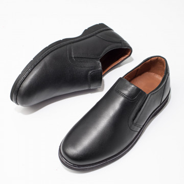 Pantofi casual barbati negri cu insertie de material elastic MOD03973, 3, modlet.ro