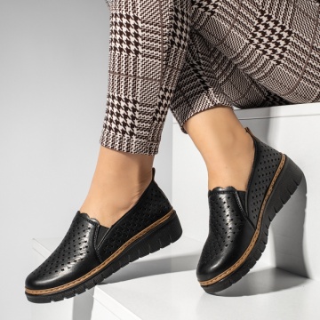 Pantofi casual dama cu platforma negri EVA5, 2, modlet.ro