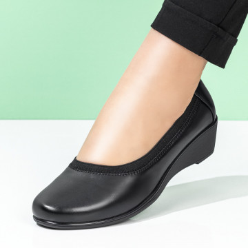 Pantofi casual dama cu platforma negri MOD08425, 4, modlet.ro