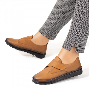 Pantofi casual dama cu scai maro din Piele naturala MOD10350, 3, modlet.ro