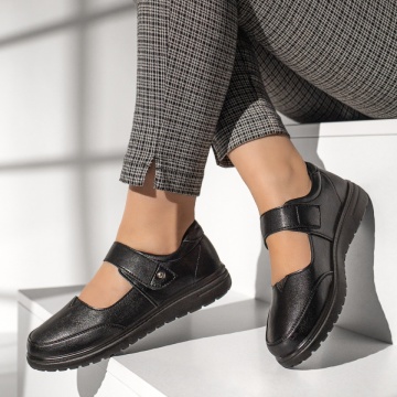 Pantofi casual dama cu talpa joasa negri MOD13072, 2, modlet.ro