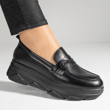Pantofi casual dama negri cu talpa groasa MOD10970, 3, modlet.ro