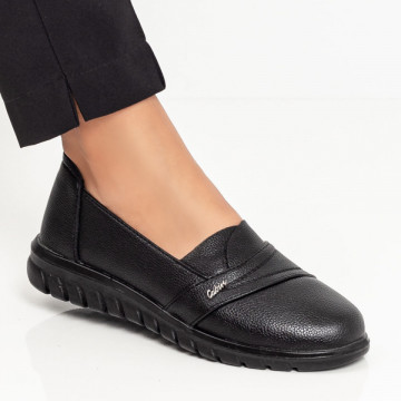Pantofi casual dama negri cu talpa joasa DORA35