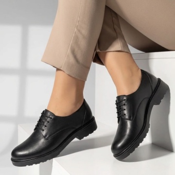 CUPON, Pantofi casual dama negri din Piele naturala MOD06255, modlet.ro