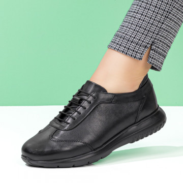 Pantofi casual dama negri din Piele naturala MOD08290, 4, modlet.ro
