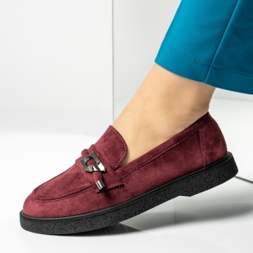Pantofi casual dama visinii suede IRIS21, 2, modlet.ro