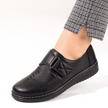 Pantofi casual dama, Pantofi dama casual cu inchidere scai negri IOANA5, modlet.ro