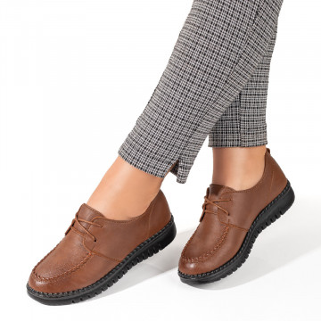 Pantofi dama casual maro cu siret MOD03858, 2, modlet.ro