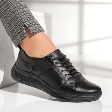 Pantofi dama casual negri din Piele naturala MOD11466, 4, modlet.ro
