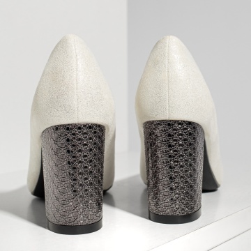 Pantofi dama cu toc argintii MOD02830, 4, modlet.ro