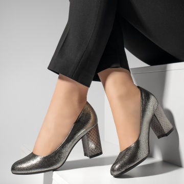 Pantofi dama cu toc gri MOD02830, 2, modlet.ro