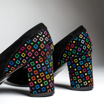 Pantofi dama cu toc gros negru suede din Piele naturala MOD12943, 2, modlet.ro