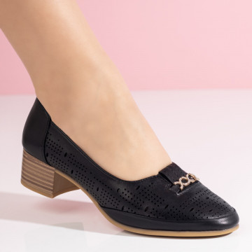 Pantofi dama negri cu toc mic MOD03967, 3, modlet.ro